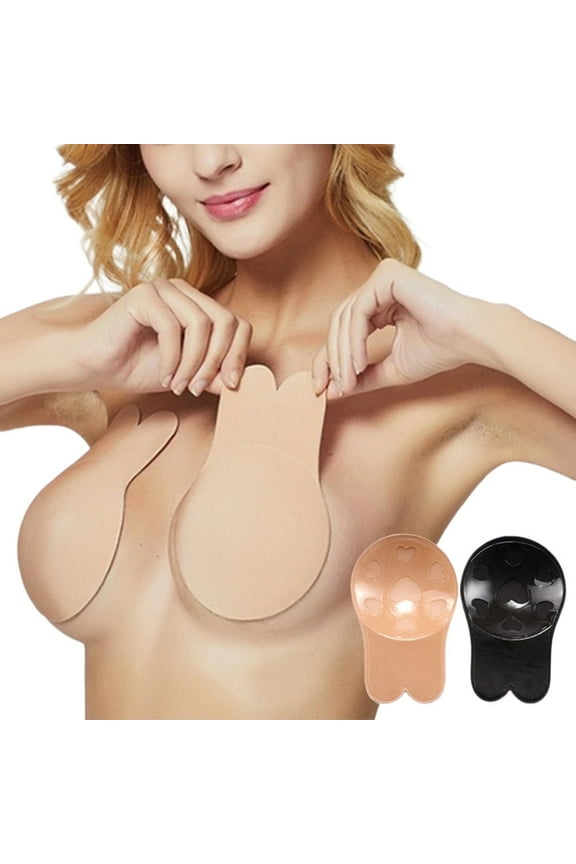 2 Pairs Rabbit Ear Women Invisible Push up Strapless Bra Self Adhesive Backless Sticky Bra