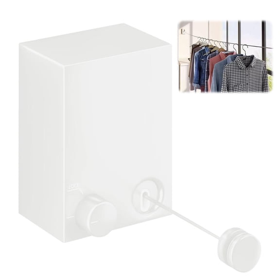 Invisible Retractable Clothes Line Indoor Non-Punch Retractable Wire Rope Portable Retractable Laundry Line Heavy Duty Clothes Dryer