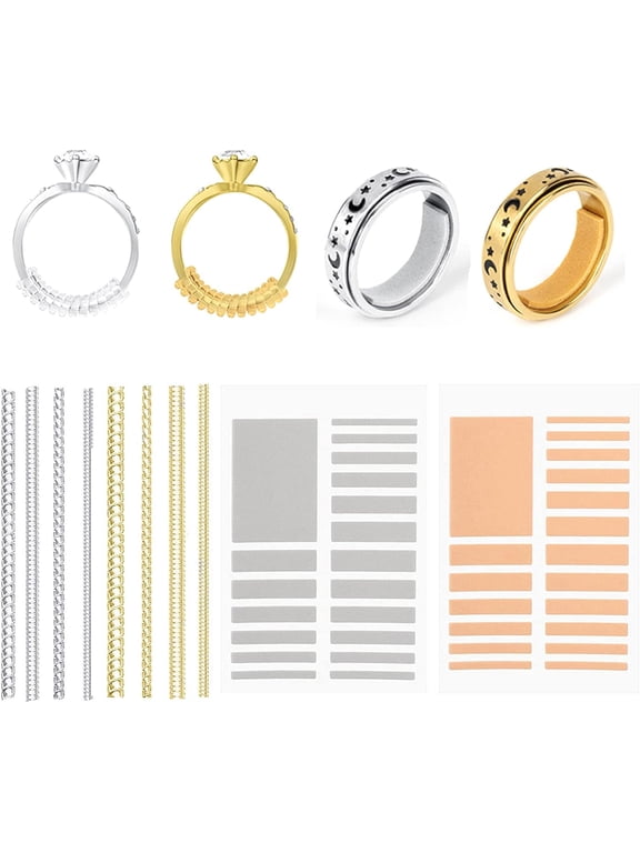 Invisible Ring Sizer Adjuster Set, 46PCS Spiral Ring Guards Resizer for Loose Rings, Comfortable Fit for Men and Women