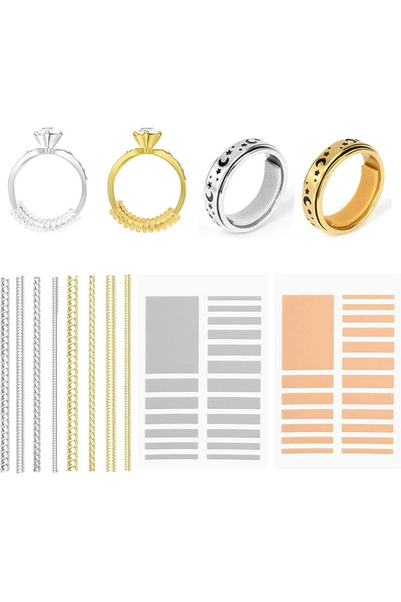 Invisible Ring Sizer Adjuster Set, 46PCS Spiral Ring Guards Resizer for Loose Rings, Comfortable Fit for Men and Women