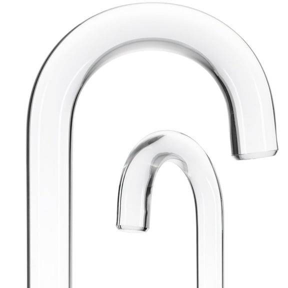 Invisible See Thru J Handle Lucite Tourist Walking Cane Clear Lucite, Cut to Size, J Handle Design, Rubber Tip Installed, 39 Inches, Supports Users Up to 6'5"