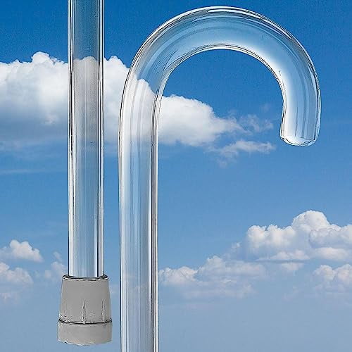 Invisible See Thru J Handle Lucite Tourist Walking Cane – Elegant Clear ...