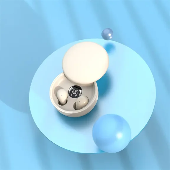 Invisible Sleep Earbuds for Side Sleepers, Mini Bluetooth Wireless Earbuds with Charging Case, Noise-Isolating Headset, Touch Control, Clear Calls for Android & iOS