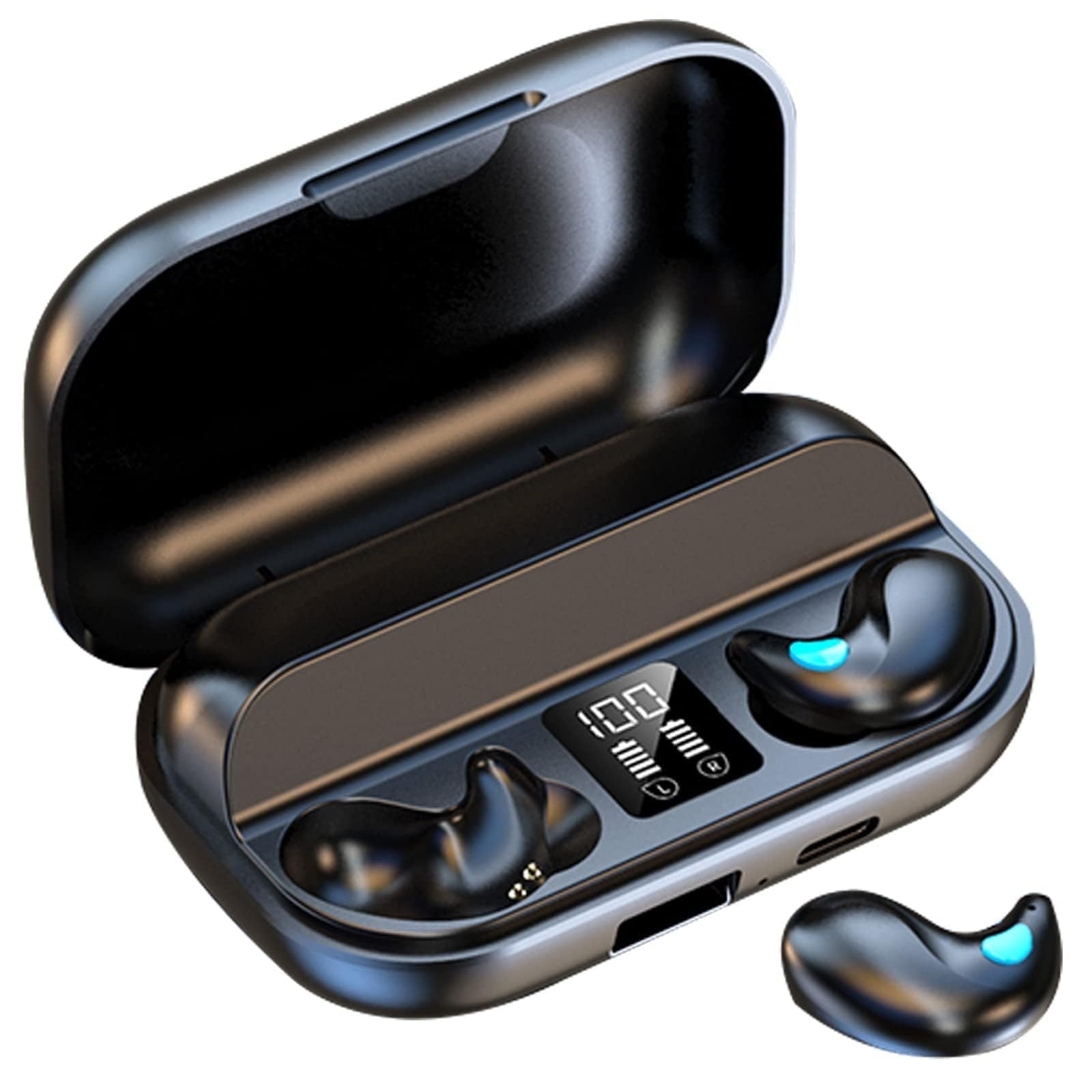 Invisible Sleep Wireless Earphone IPX5 Waterproof Thin Invisible Sleep Earbuds for Side Sleepers Sleep Ear Buds Smallest Tiny Small Mini Discreet Earbud for Sleeping Invisible Headphones