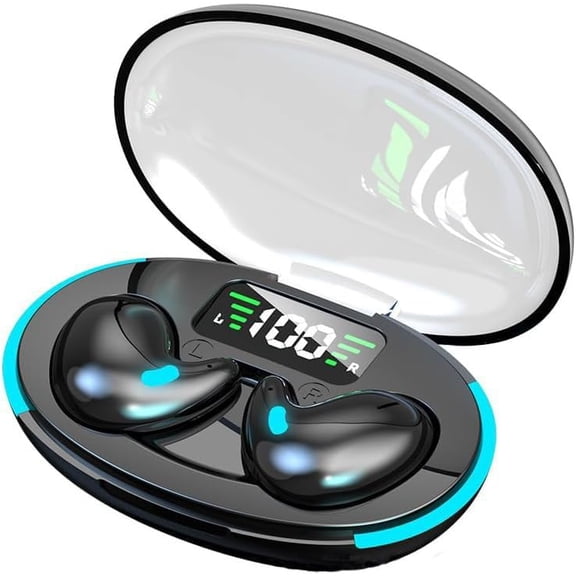 Invisible Sleep Wireless Earphone, Ipx5 Waterproof Bluetooth Earbuds, Lightweight Sleep Headphones Bluetooth 5.3, Painless Invisible Sleep Earphones for Sensitive Sleeper, Long Battery Life (black)