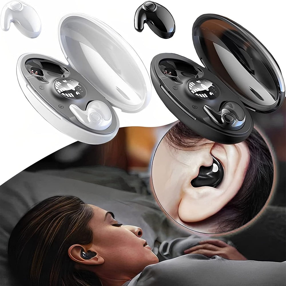 Invisible Sleep Wireless Earphone Ipx5 Waterproof, True Wireless Earbuds Sense-Free to Wear Bluetooth 5.3 Headphones Touch Control with Wireless Charging Case