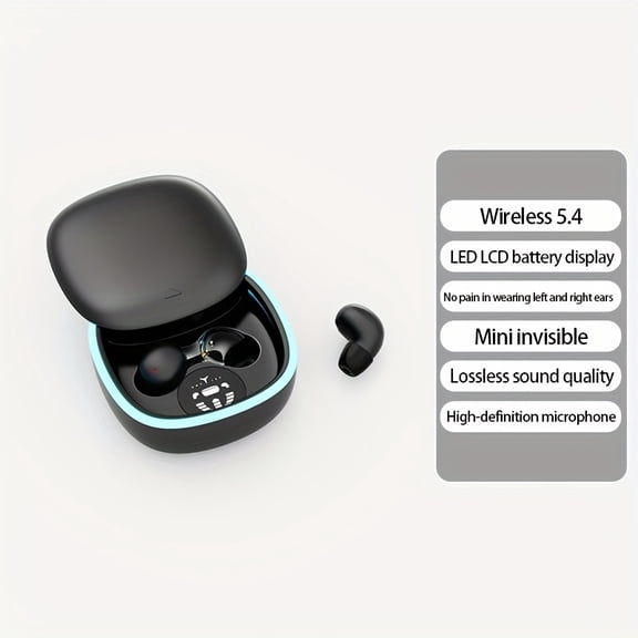 Invisible Smallest Mini Earbuds Wireless Ear Buds for Small Ears Canals, Discreet Low Profile Spy Earpiece Wireless Tiny Micro Hidden Headset with Microphone Small Headphones