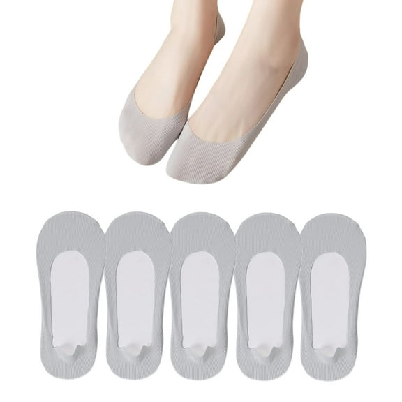 Invisible Socks for Women, Liner Socks Low Cut Non Slip Socks, Hidden Invisible Socks(5 Pairs, Size 5-8)