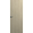 thumbnail image 1 of Invisible Solid Hidden Door with Handle | Planum 0010 Oak with Silver Hidden Frame 36" x 96" Left-hand Outswing Silver Frame | Concealed Hinges Lock Handle | Modern Frameless Doors, 1 of 6