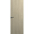 thumbnail image 1 of Invisible Solid Hidden Door with Handle | Planum 0010 Oak with Silver Hidden Frame 24" x 80" Left-hand Inswing Silver Frame | Concealed Hinges Lock Handle | Modern Frameless Doors, 1 of 5