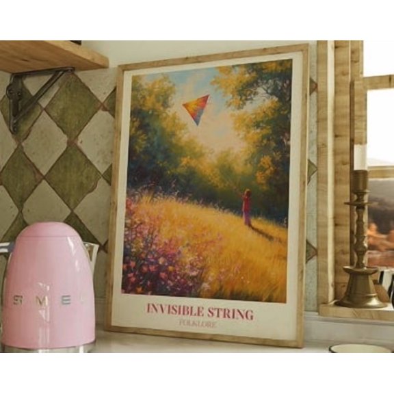 Invisible String Music Wall Art Print, Folklore Aesthetic Bedroom Decor