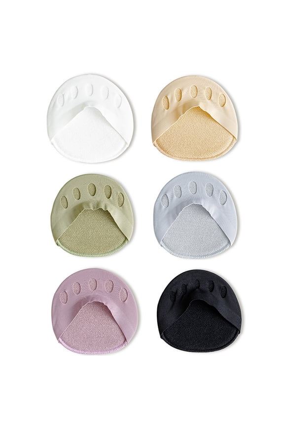 Invisible Toe Separator Socks – Comfortable Open-Toe Socks for Women, Thin Summer Design for High Heels with Five-Toe, One Size, 6 Pairs