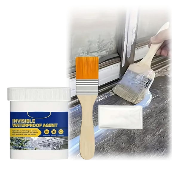 Invisible Waterproof Agent,Multifunctional Waterproof Sealant Gel,Waterproofs Multi-Purpose Roof Leak Repair,Water-Based Clear Insulating Sealant for Home Bathroom Roof,Walls,Garden