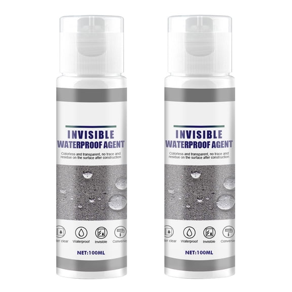 Invisible Waterproof Agent, Self-Spray Leak Repair Sealant For Exterior Walls Roofs, 2-Pack 100Ml Each With Sealing