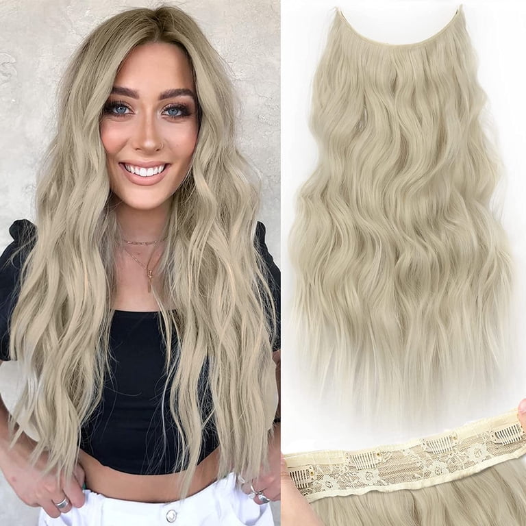 Invisible Wire Hair Extensions with Transparent Headband  display picture 3