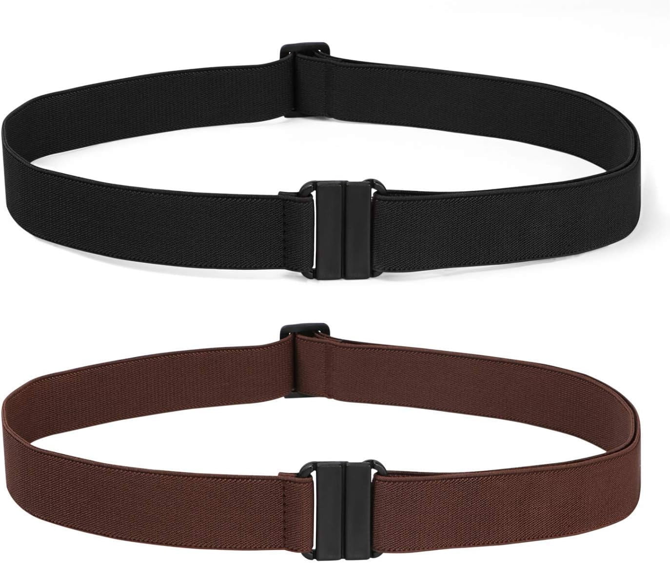 2851 No Show Elastic Belts For Women With Invisible Flat Buckle Stretch Web Invisible Women Stretch Belt No Show Elastic Web Strap Belt  main image 3