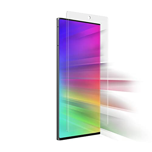 InvisibleShield Fusion XTR Curve for Samsung Galaxy S22 Ultra Flexible Hybrid Screen Protection with D3O Blue Light Filter Ultra Touch Sensitive Biometric Technology for Curved Screens