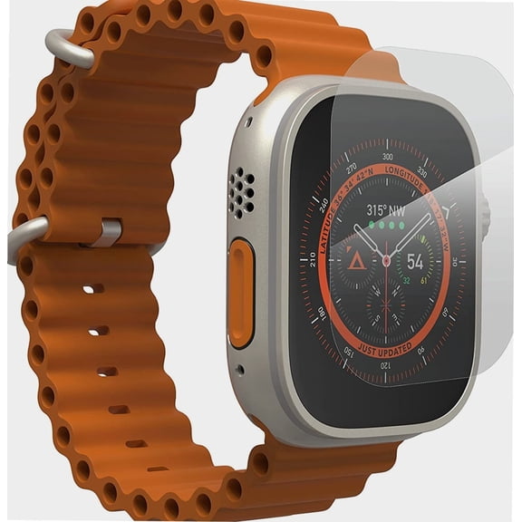 InvisibleShield Ultra Clear Compatible with Apple Watch Ultra, Watch Size: 49mm Face - Film Screen Protector