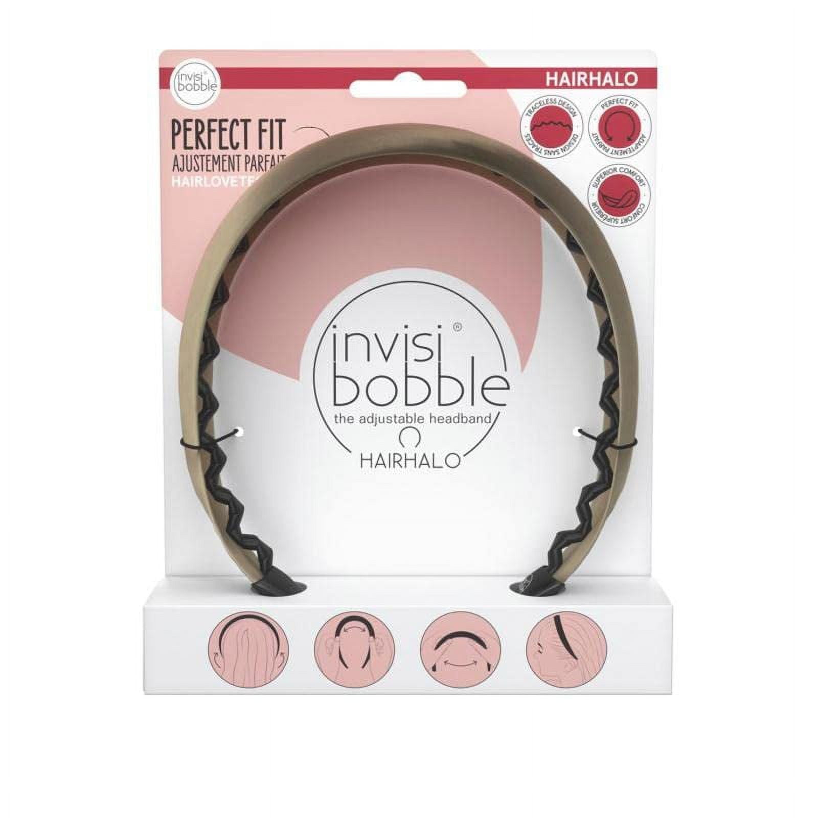 Cerchietto Per Capelli Invisibobble HAIRHALO Eclipse Stardust, Regolabile, Argentato Glitterato, Per Feste