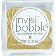 thumbnail image 1 of Invisibobble Original Strong and Comfortable Fit Waterproof Hair Elastics Tie, Gold, 1 of 3