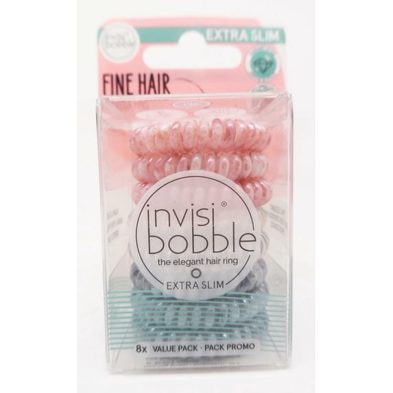 Invisibobble Original Traceless Extra Slim Spiral Hair Ties - Marbelous - 8pk