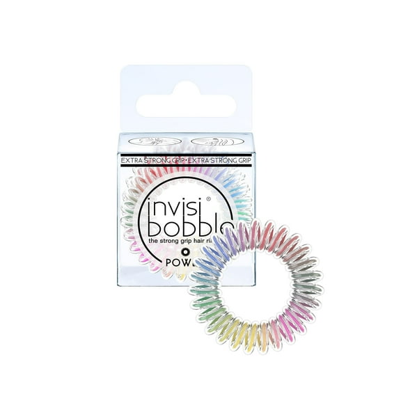 Invisibobble Power Magic Rainbow Hair Scrunchie 3 x Spiral Hair Bobbles Colourful Girls, Women & Men I Extra Strong I Designed in the Heart of Munich