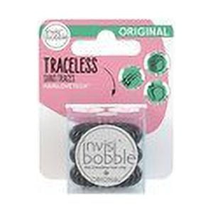Invisibobble Traceless Hair Ring, Original, True Black, 3 Pack