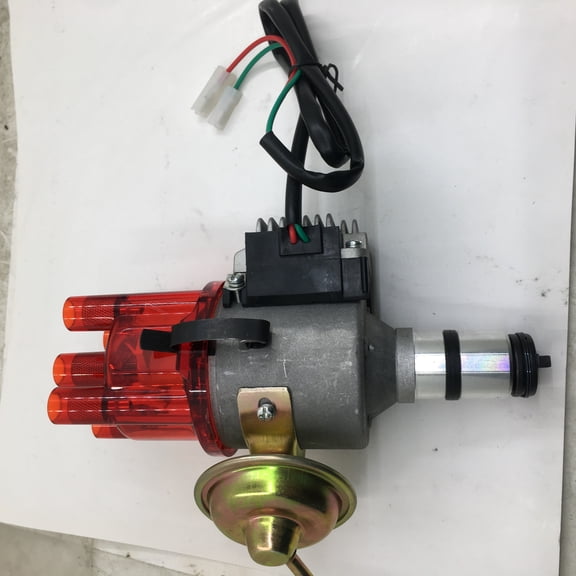 Invitation Distributor for VW Air Cooled Engine, Electronic, All in One, Vacuum Advance Distributor, Red Cap, I9437