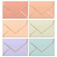 thumbnail image 1 of Invitation Envelopes, 60-Pack 4x6 Envelopes for Invitations, Gold Foil Bordered Colored Envelopes, A4, 4 1/4 x 6 1/4 Inches, 6 Pastel Colors, 1 of 16