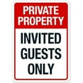 thumbnail image 1 of Invited Guests Only Sign Property Safety Signs Metal Tin Sign 8x12 Inch Clear Warning for Home & Busines, 1 of 4