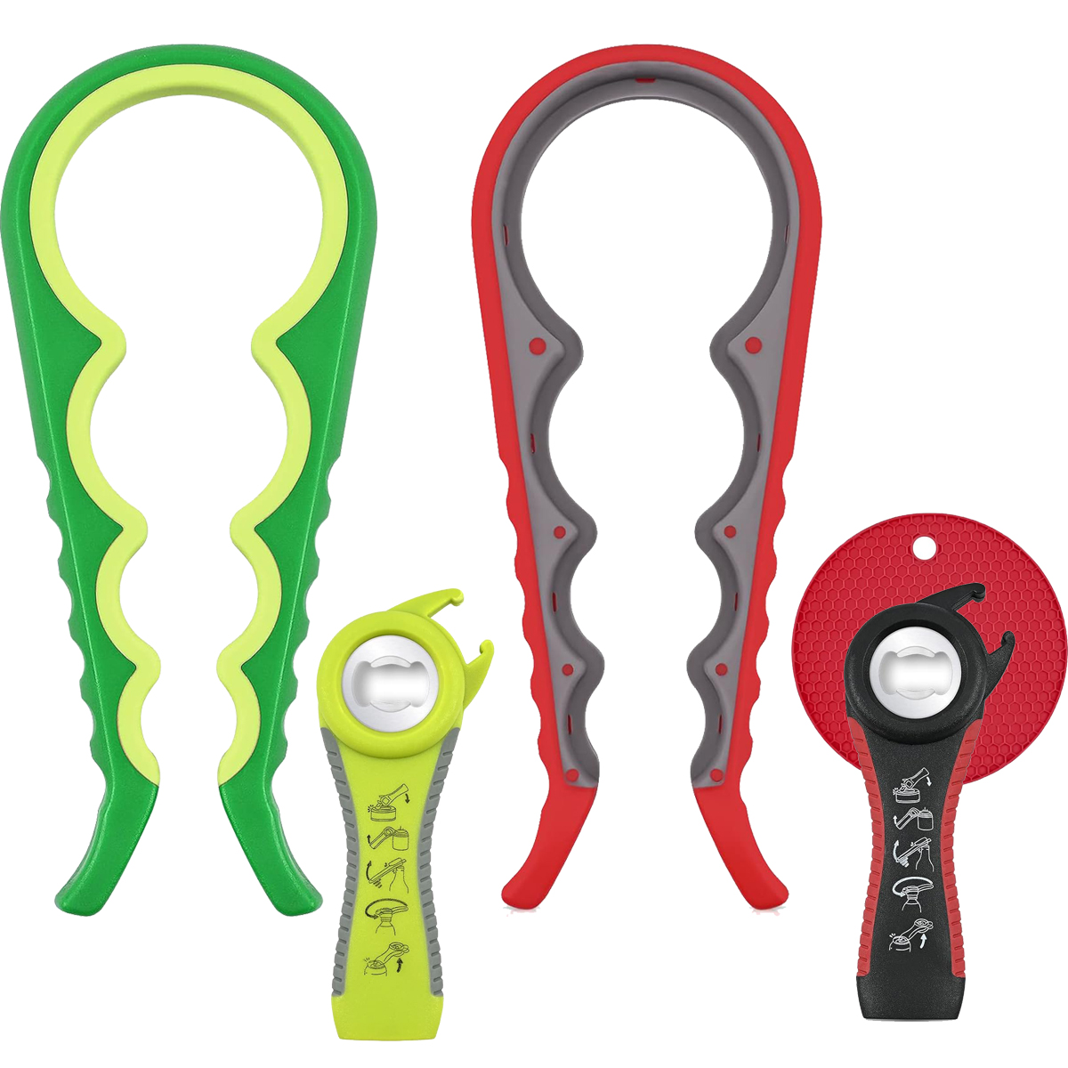 Jar Openers Rubber Non Slip Bottle Lid Grip Multi Opener Pad Twist