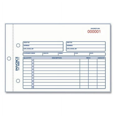 Invoice Book, Two-Part Carbonless, 5.5 X 7.88, 1/page, 50 Forms | Bundle of 2 Each