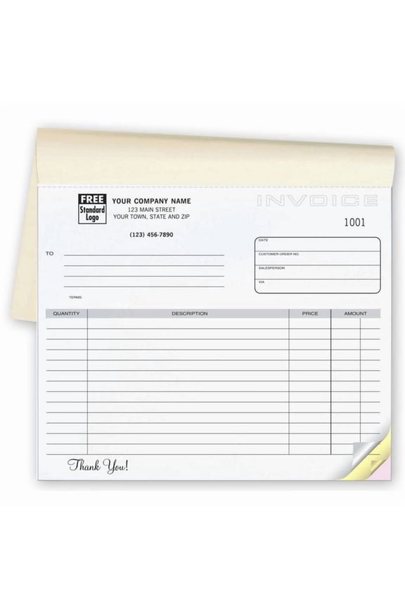 Invoice - Classic Small Lined Booked