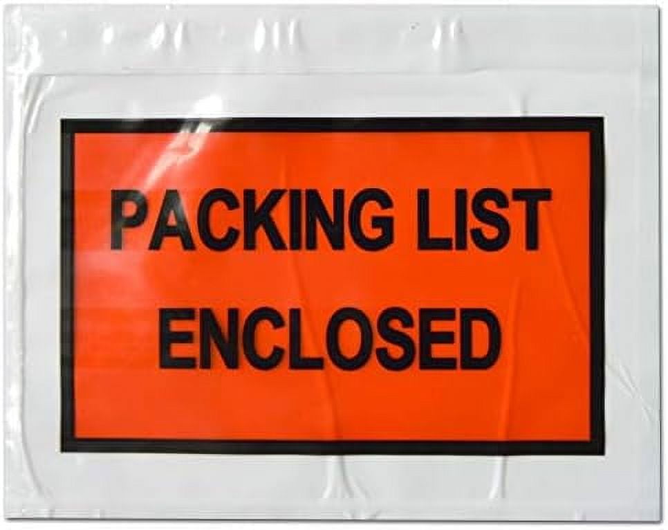 Invoice Packing List Enclosed Envelopes, 4.5x5.5 Inch, 2000 Pack, Side