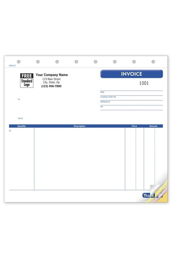 Invoice - Small Unlined