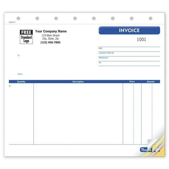 Invoice - Small Unlined