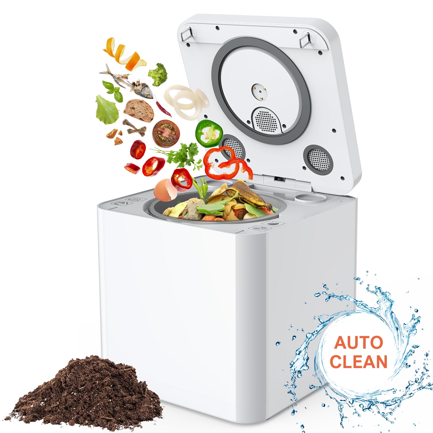 iDOO Electric Composter for Kitchen, 3L Smart Kitchen Composter Countertop,  Garbage Disposal Auto Home Compost Machine Odorless, Food Cycler Waste