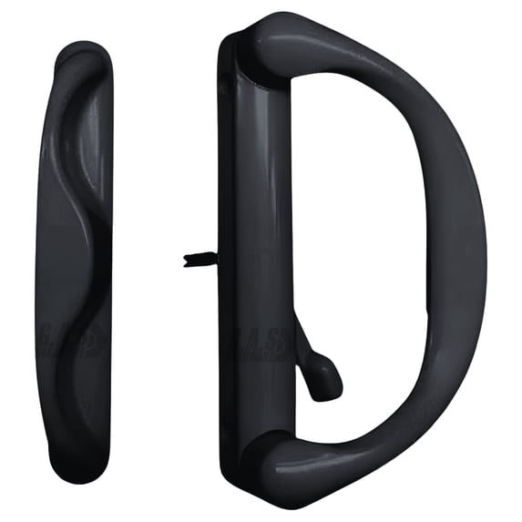Involute Sliding Patio Door Handle Set - Handle Replacement Set for Patio Glass Screen Door Repair | Sliding Door Pull Handle Set Fits 4-15/16" Hole Spacing