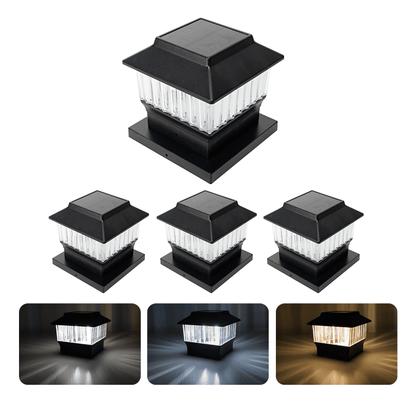 8 Pack 4 5 6 SMD LEDs Solar Black Finish Post Deck Fence Cap 8 Pack 4 5 6 SMD LEDs Solar Black Finish Post Deck Fence Cap