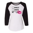thumbnail image 1 of Involved with Alcohol Valentine's Day Women's Raglan Shirt-White/Solid Black-XXL, 1 of 4