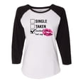 thumbnail image 1 of Involved with Coffee Valentine's Day Women's Raglan Shirt-White/Solid Black-Medium, 1 of 4