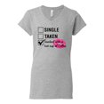thumbnail image 1 of Involved with Coffee Valentine's Day Women's V-Neck Shirt-Sports Grey-Medium, 1 of 4
