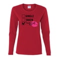 thumbnail image 1 of Involved with Food Valentine's Day Women's Long Sleeve Shirt-Red-Medium, 1 of 4