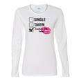 thumbnail image 1 of Involved with Tacos Valentine's Day Women's Long Sleeve Shirt-White-Large, 1 of 4