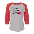 thumbnail image 1 of Involved with Tacos Valentine's Day Women's Raglan Shirt-Vintage Heather/Vintage Red-Small, 1 of 4