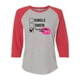 thumbnail image 1 of Involved with Wine Valentine's Day Women's Raglan Shirt-Vintage Heather/Vintage Red-Large, 1 of 4