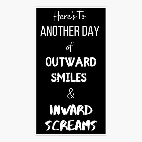 Inward Screams Office Meeting Mood Sticker