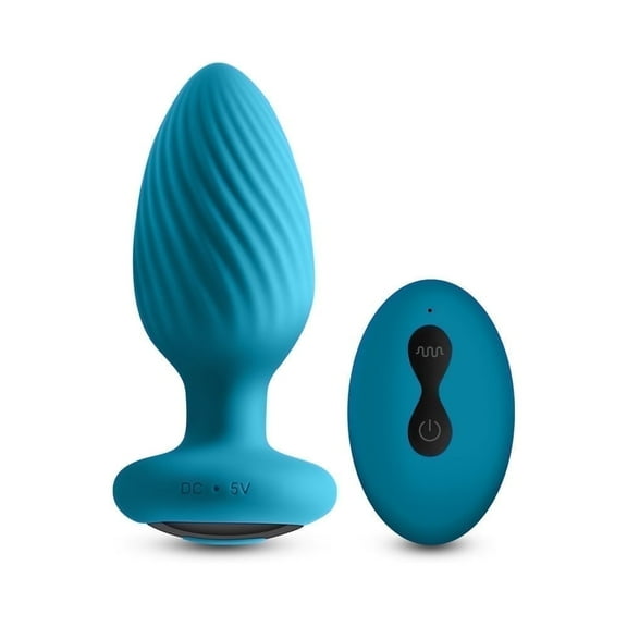 Inya Alpine 2.0 Vibrating Silicone Anal Plug with Remote Control, Teal