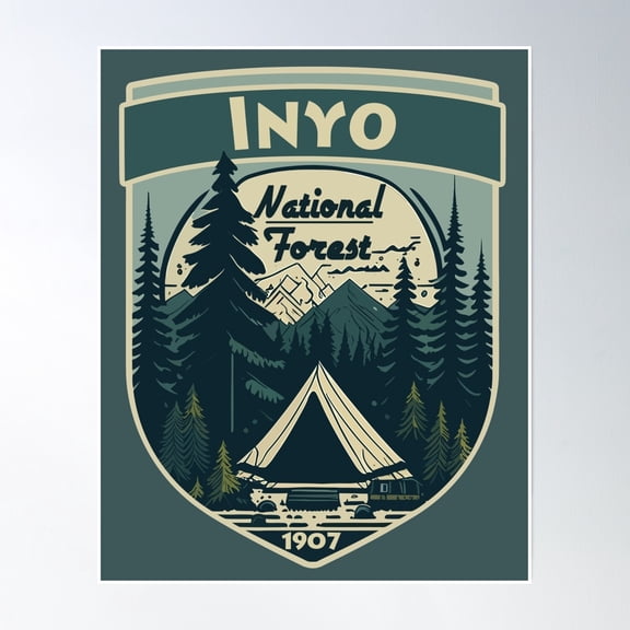 Inyo National Forest Poster Wall Art, Modern Wall Decor, 8x12 UNFRAMED