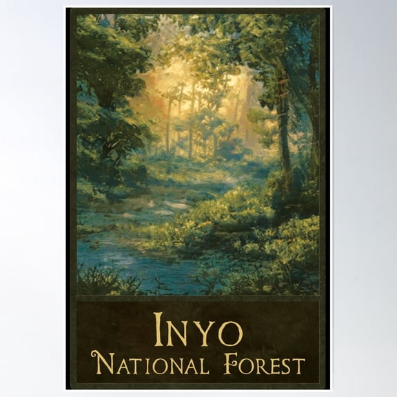 Inyo National Forest Poster Wall Art, Modern Wall Decor, 8x12 UNFRAMED